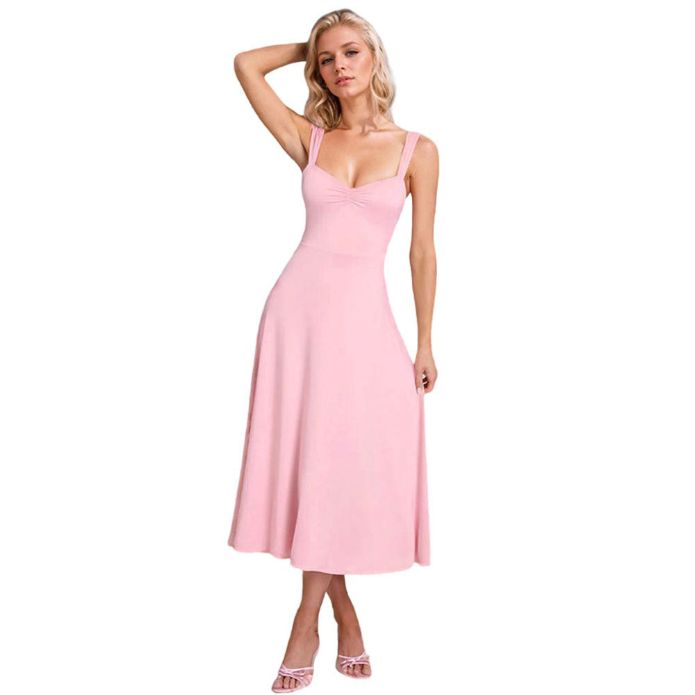 Damen Maxikleid Sommerlich V-Ausschnitt Fließend Eveloria