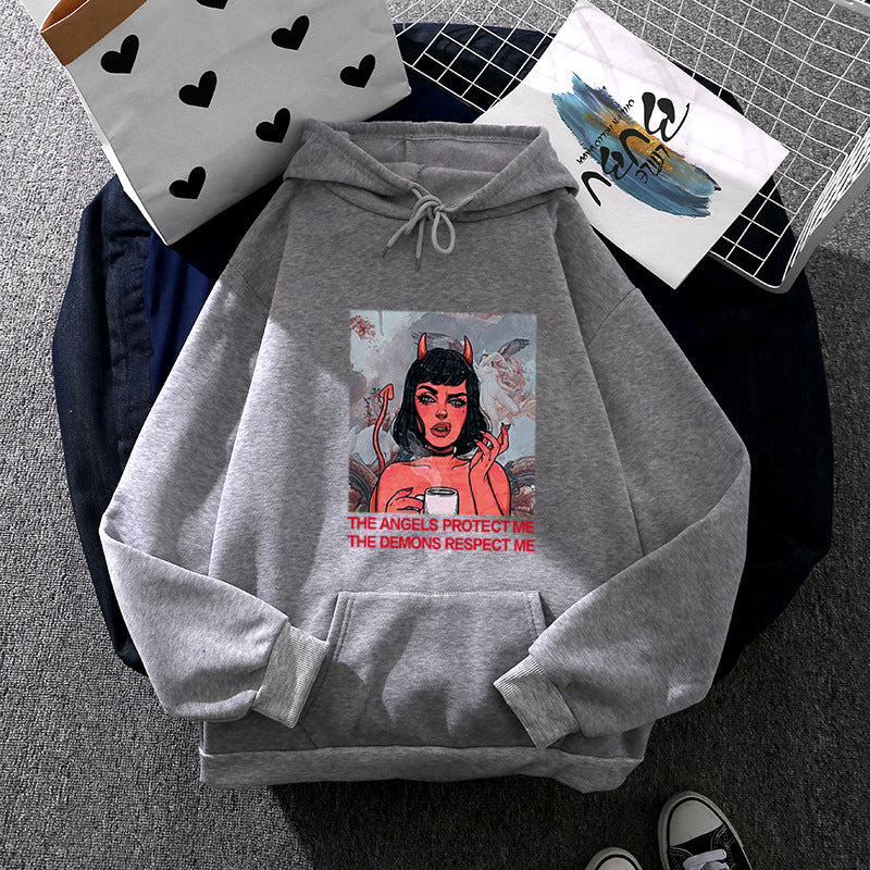 Damen Hoodie Grafikdruck Eveloria