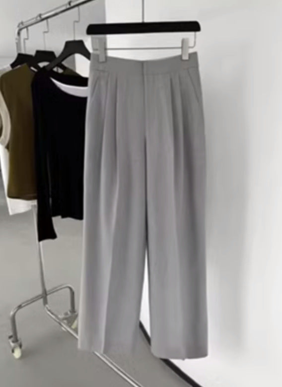 Damen Plissee-Hose Hochgeschnitten Eveloria Elegante