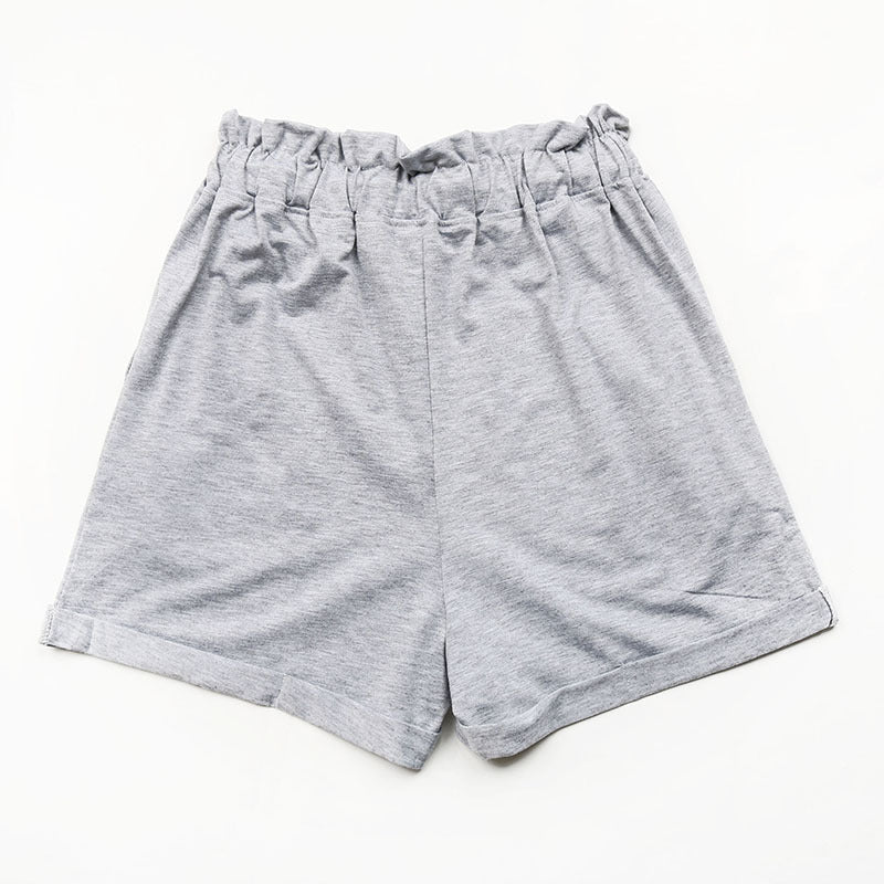 Damen Freizeitshorts Verstellbarer Bund Dekorative Knöpfe