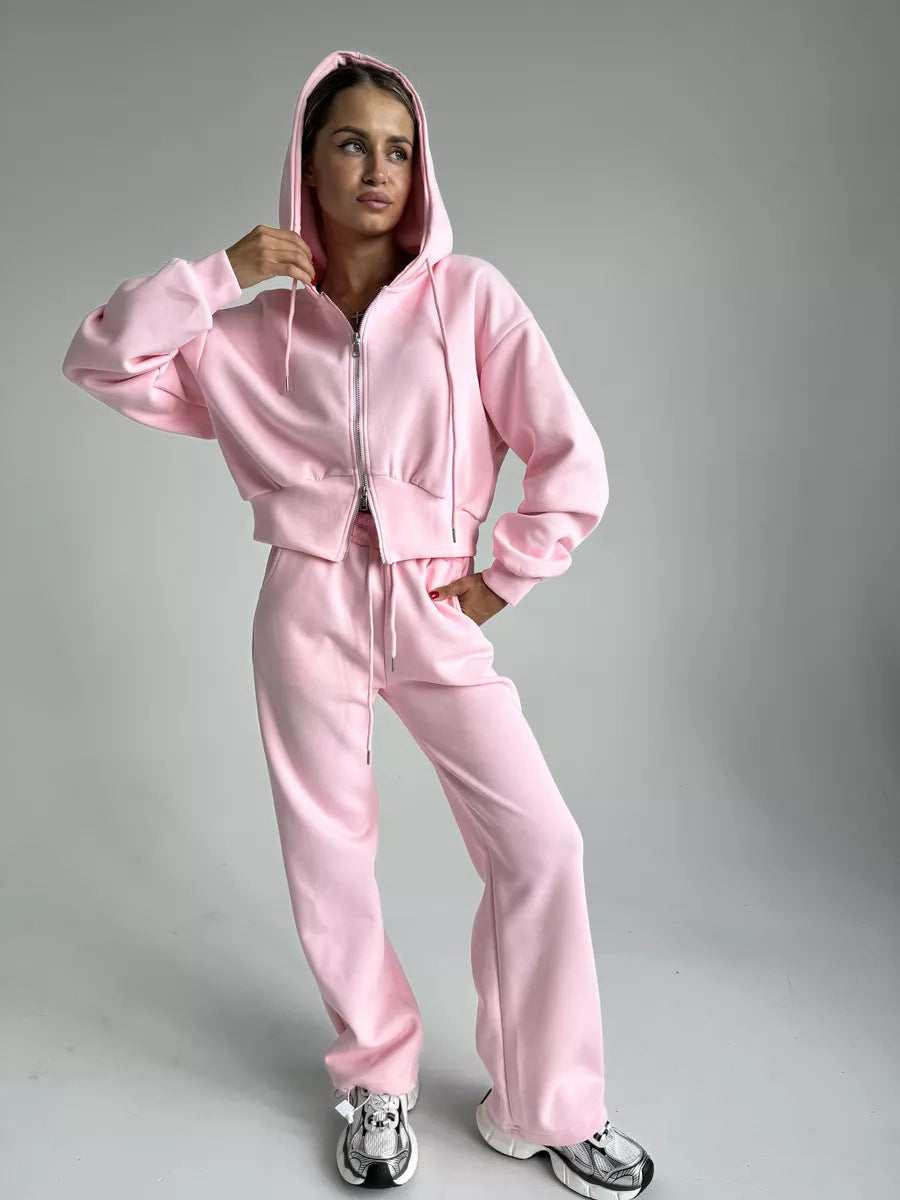 Damen Sport Set Cropped Hoodie und Jogginghose Eveloria