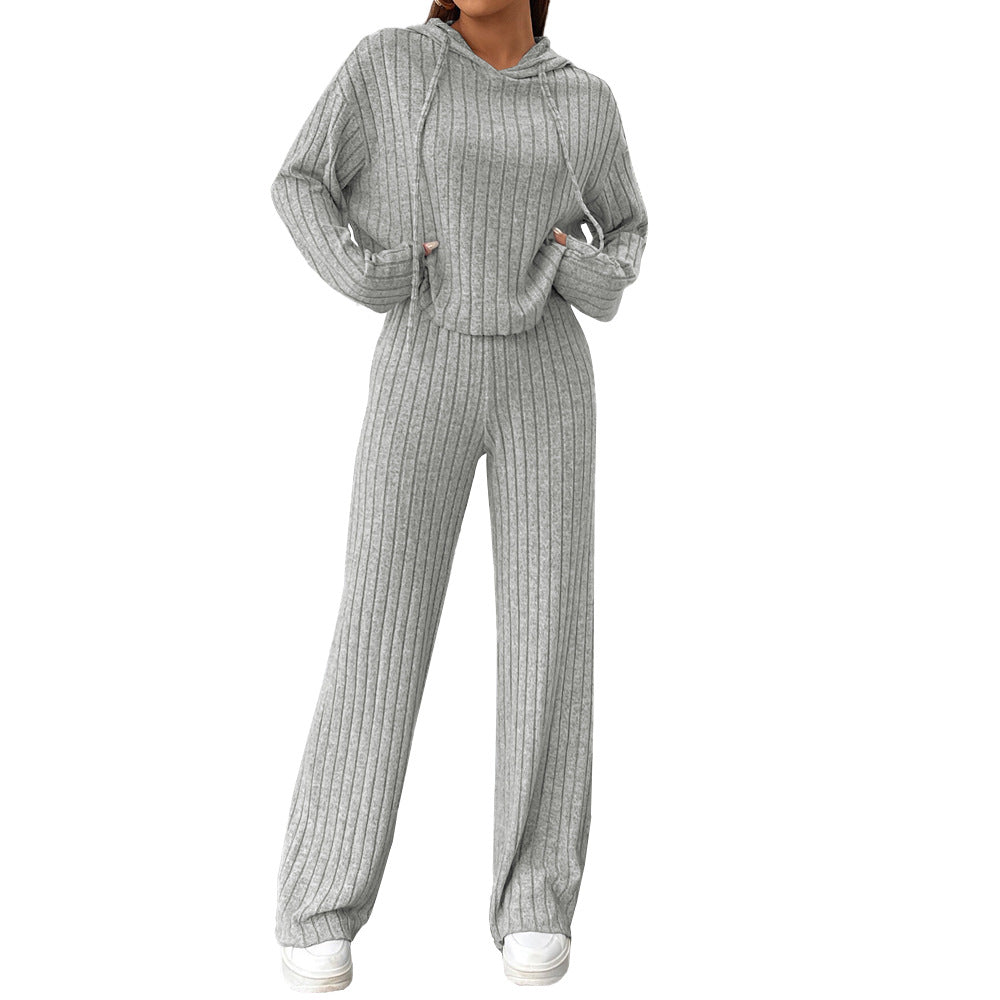 Damen Strick-Set Hoodie und weite Hose Eveloria