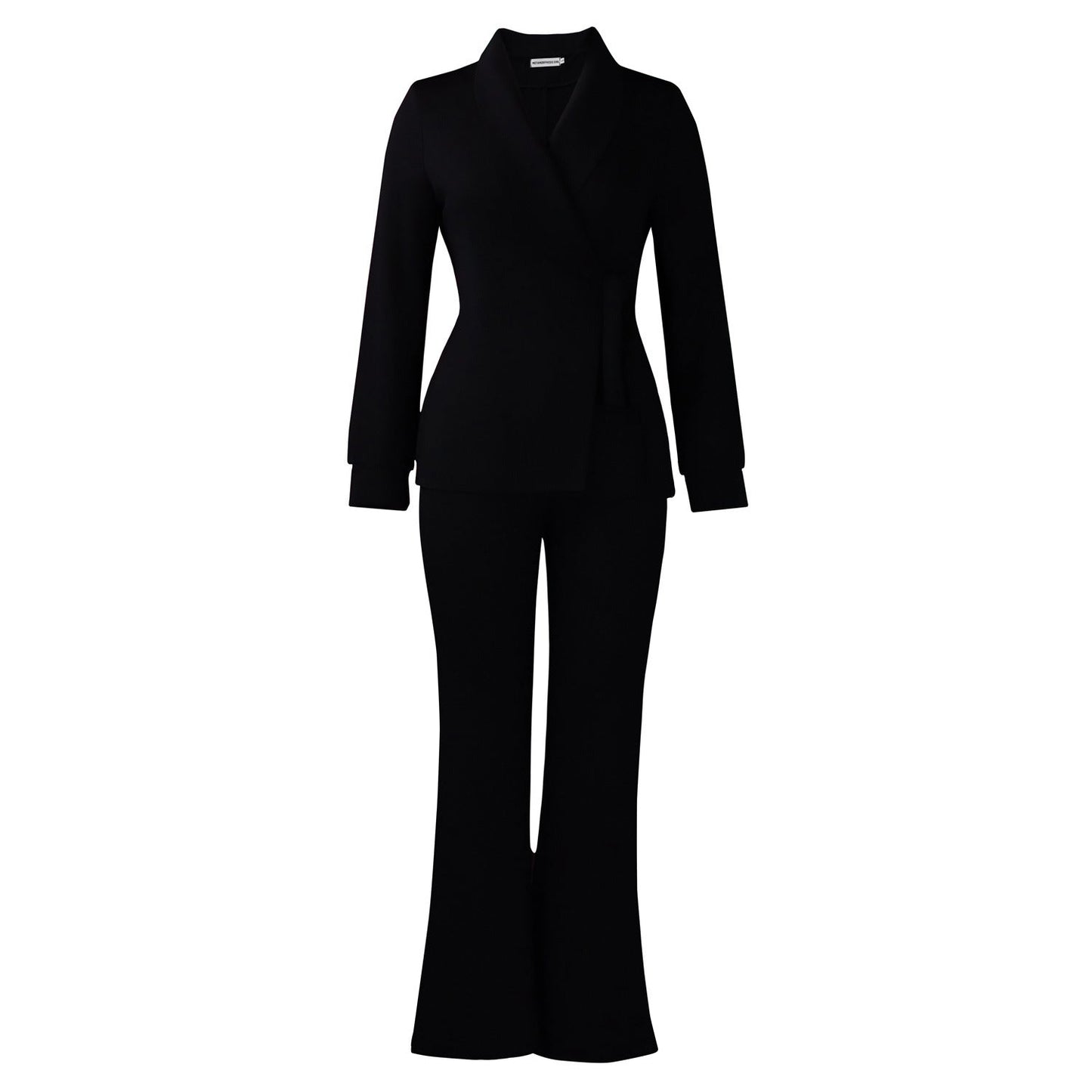 Damen Blazer-Set Weites Bein Modischer Gürtel Eveloria