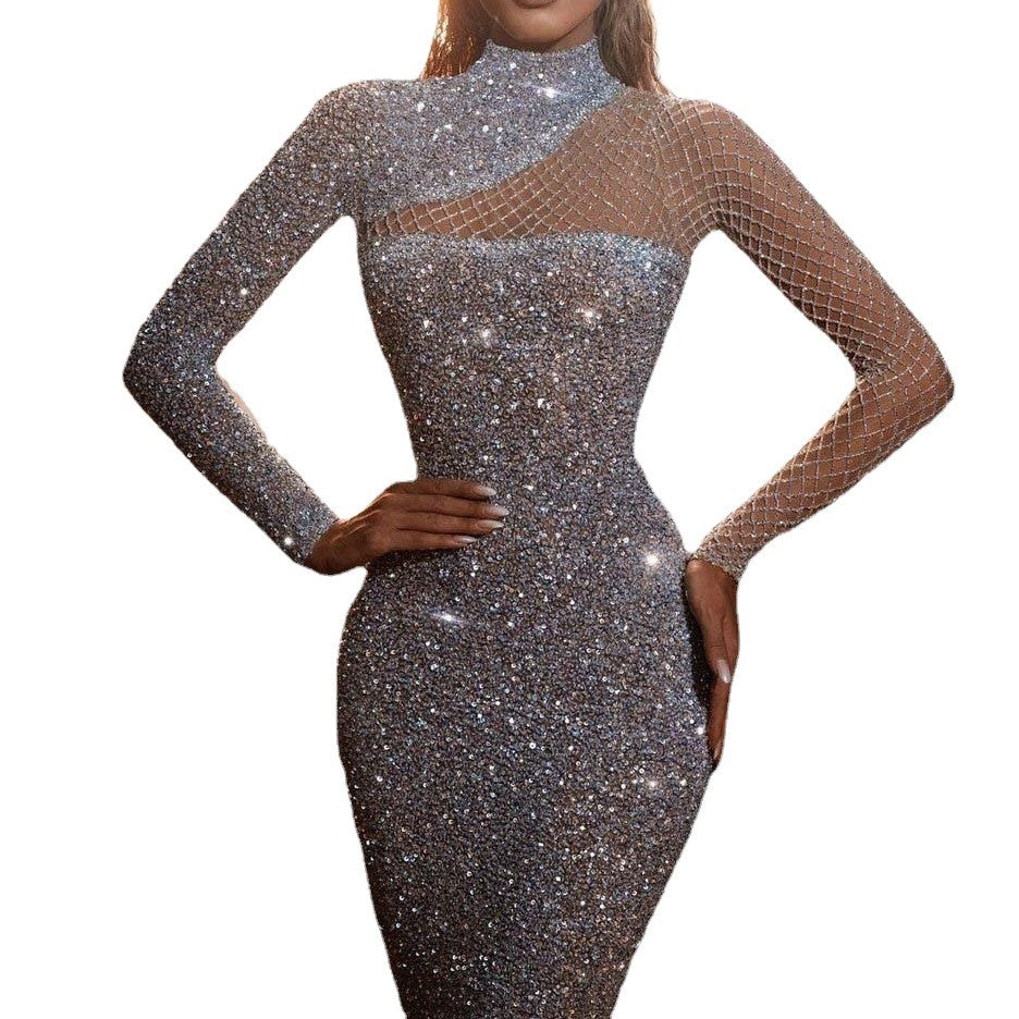 Damen Abendkleid Glitzernd Slim Fit Eveloria
