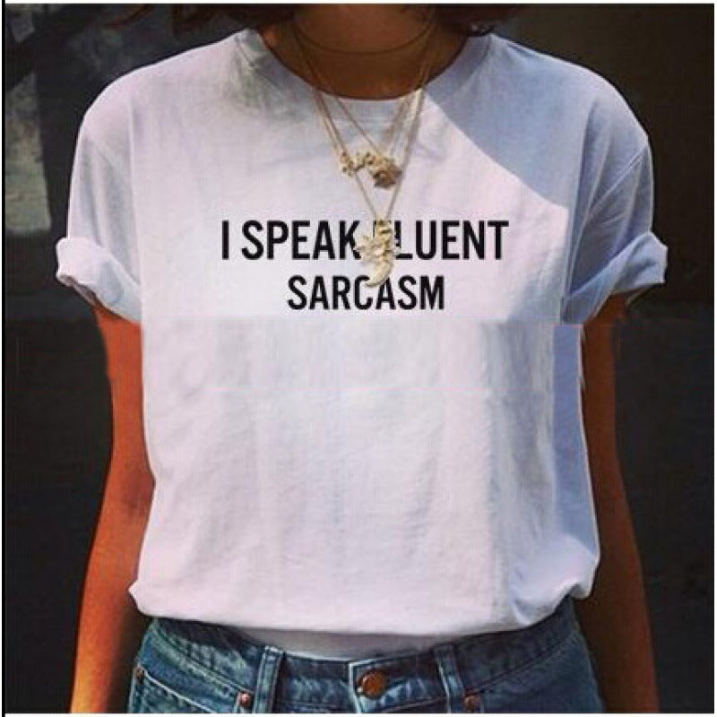 Damen T-Shirt Bequem Mit Witzigem Spruch Weiß Eveloria