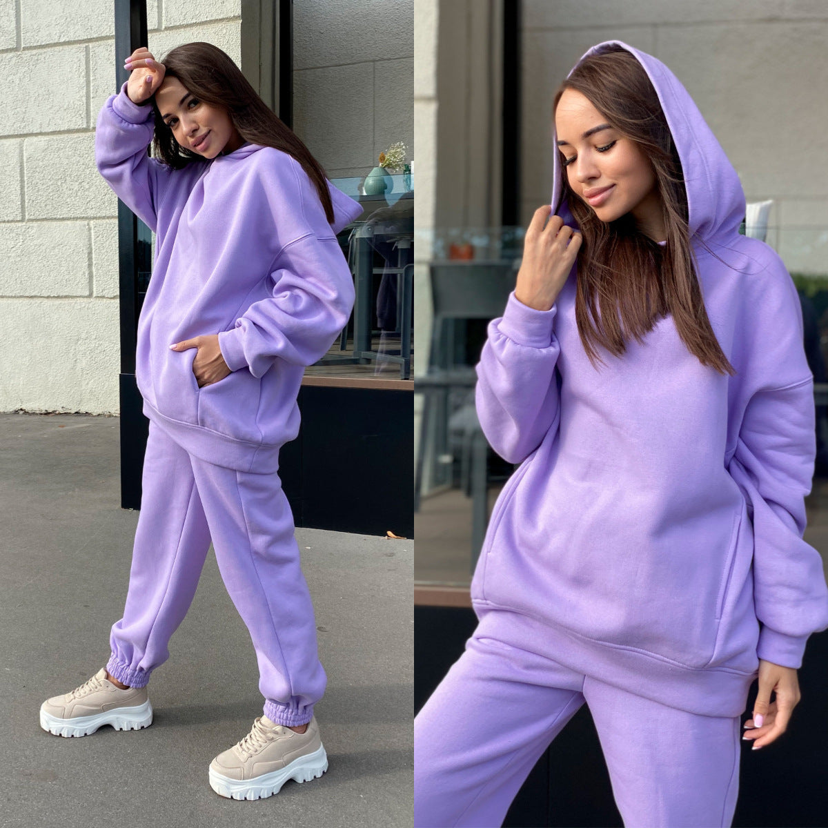 Eveloria Damen Sportlicher Hoodie Jogginghose Set