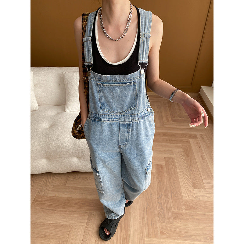 Damen Latzhose Bequem Baumwolle Praktisch