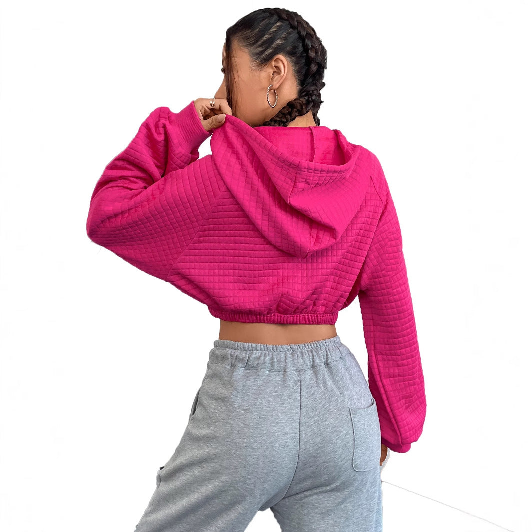 Damen Cropped Hoodie Strukturiertes Design Eveloria
