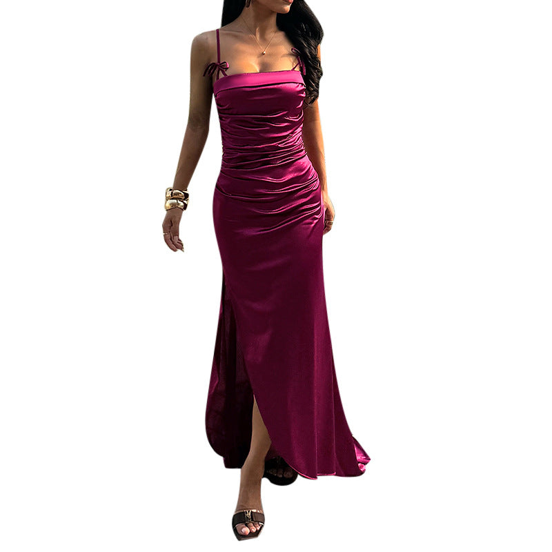 Damen Maxikleid Raffiniertes Design mit Raffungselementen Eveloria
