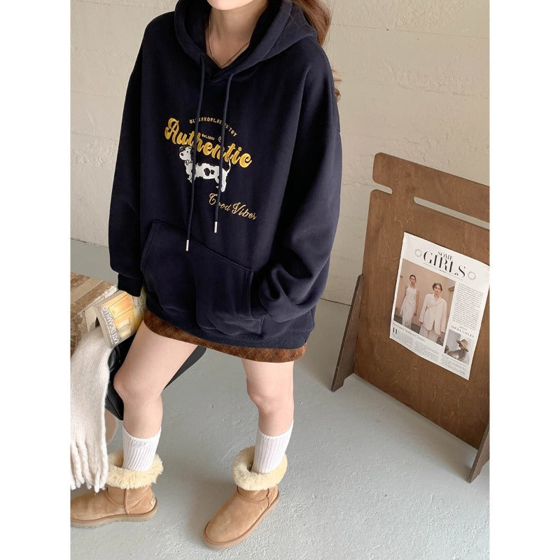 Damen Oversized Kapuzenpulli kreativer Druck Eveloria