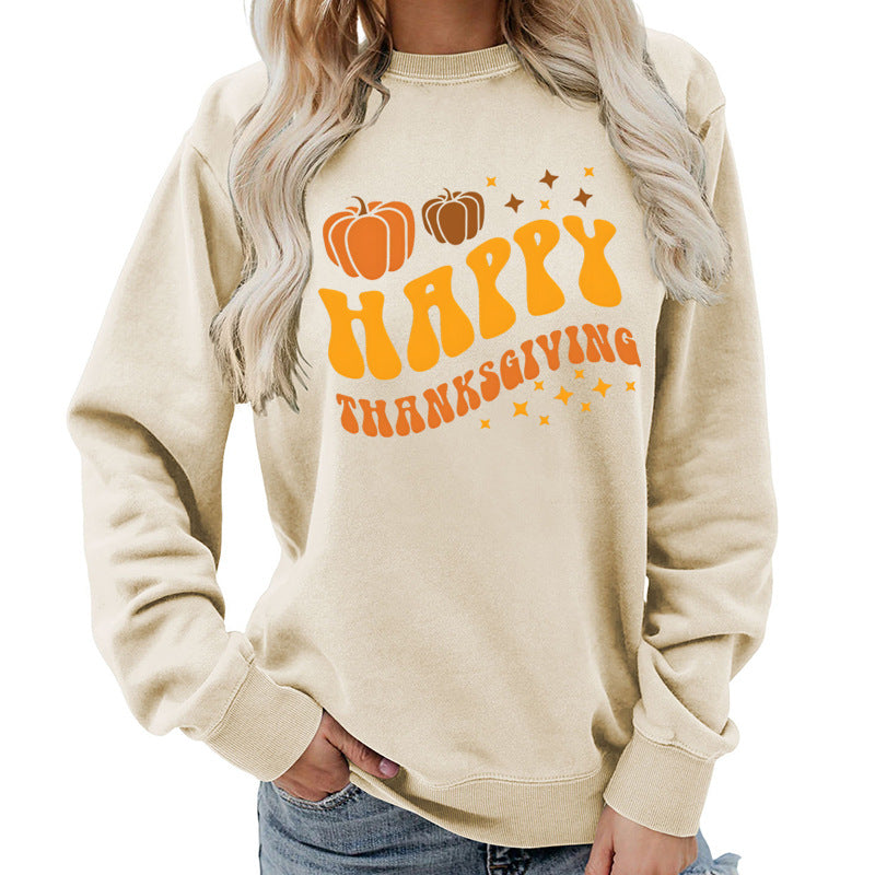 Damen Sweater Pumpkin-Motiv Gemütlich Grün