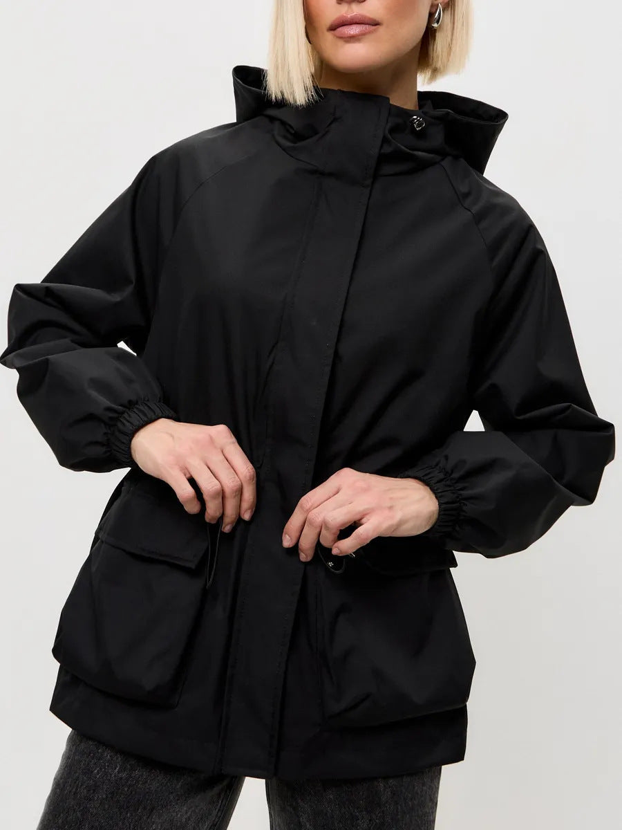 Damen Funktionsjacke mit Kapuze und verstellbarem Bund Eveloria