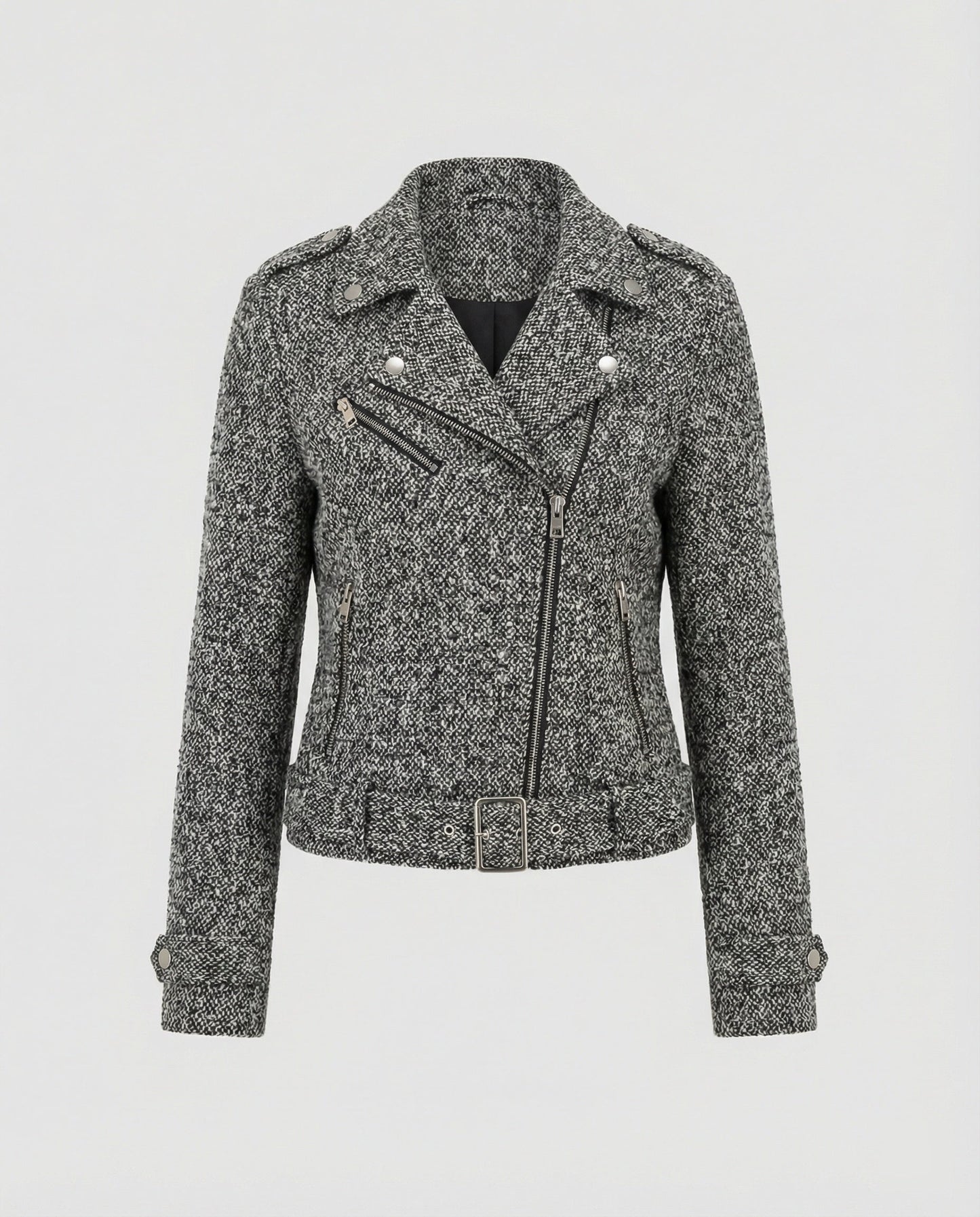 Damen Bikerjacke Tiermuster Tailliert