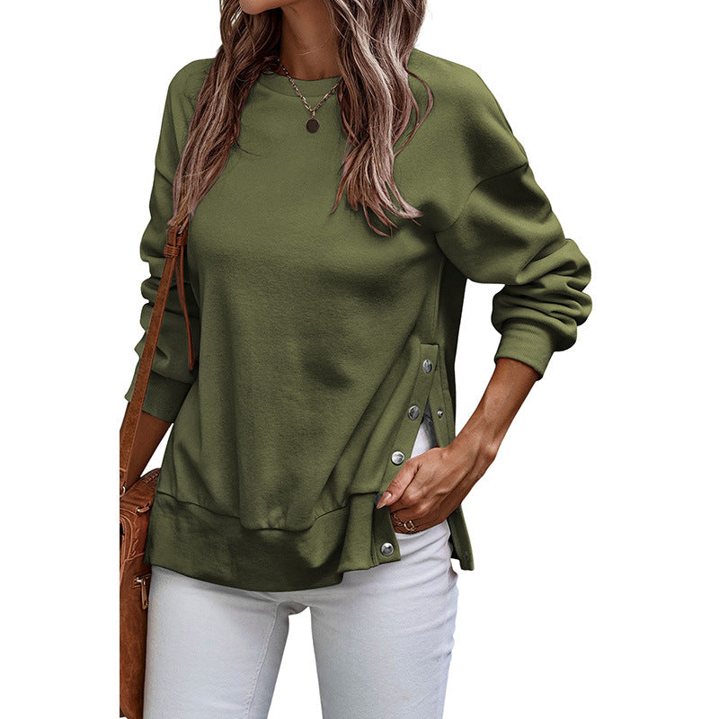 Damen Pullover Sweatshirt Langarm Gestrickt Beige