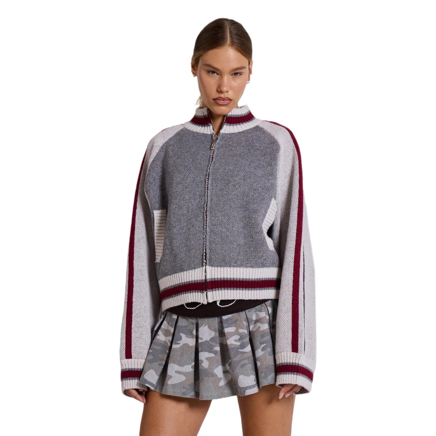 Damen Sweater mit Team-Emblem aus Strickstoff von Eveloria