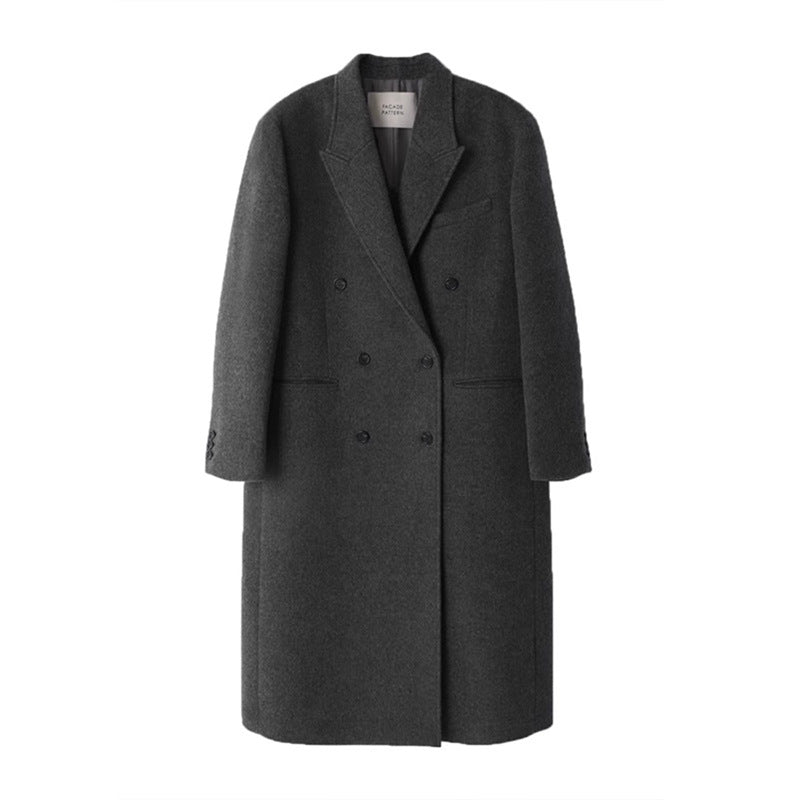Damen Wollmantel Übergroß Elegantes Design