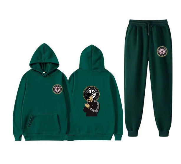 Damen Kapuzenpullover-Set mit Jogginghose, einzigartigem Druck,