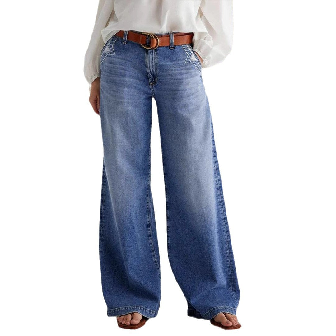 Damen Weite Jeanshose Eveloria Baumwolle