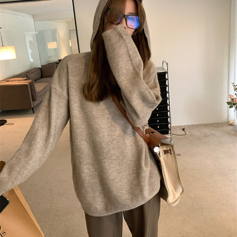 Damen Kapuzenpullover Lässig Weite Passform Elegantes Design