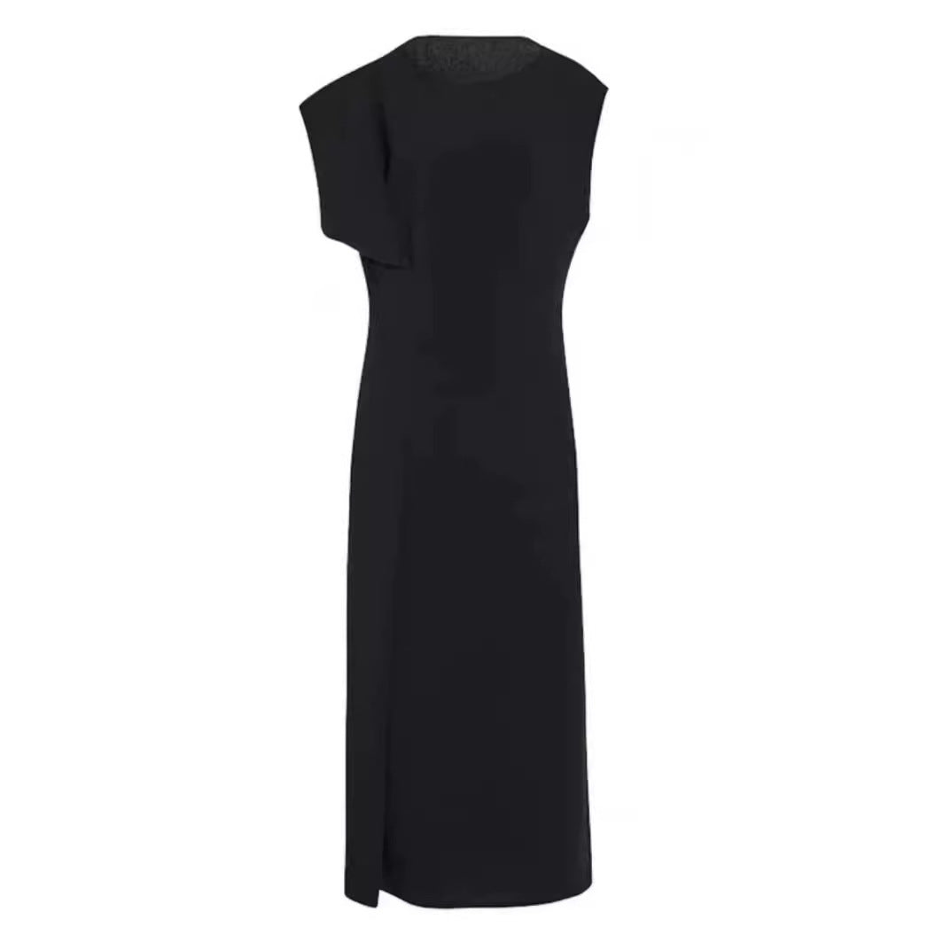 Damen Midikleid Fließend Reduzierter Schnitt Eveloria