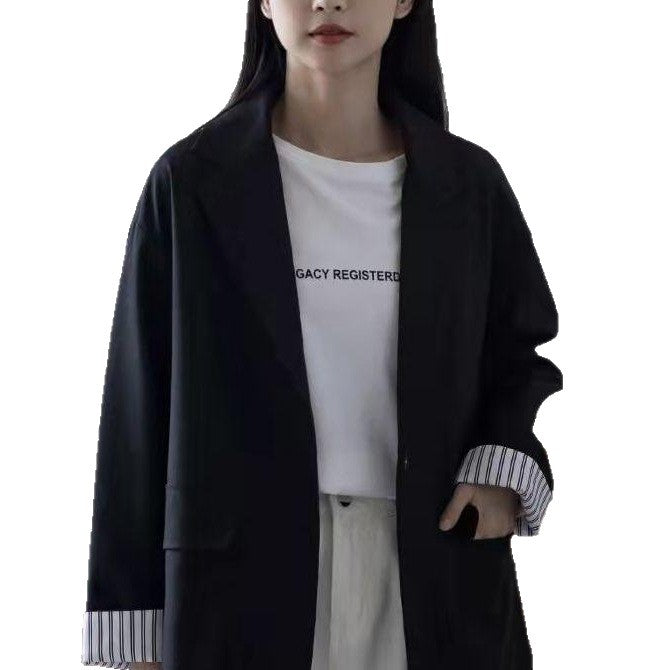 Damen Longline Blazer mit klassischem Revers Eveloria