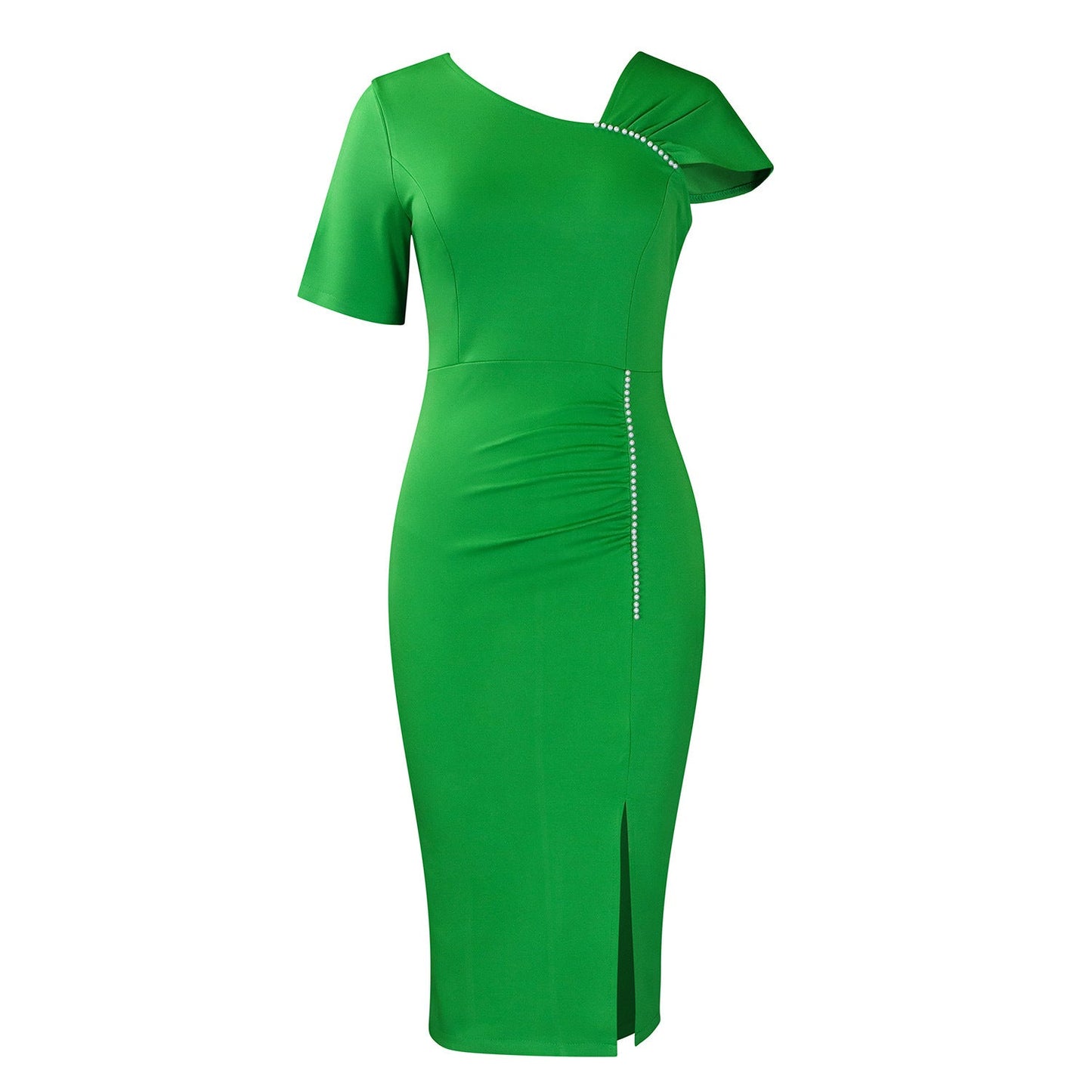Damenkleid Figurbetont Asymmetrisch Pailletten Eveloria