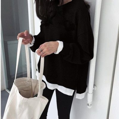 Damen Sweatshirt Weites Design Modern