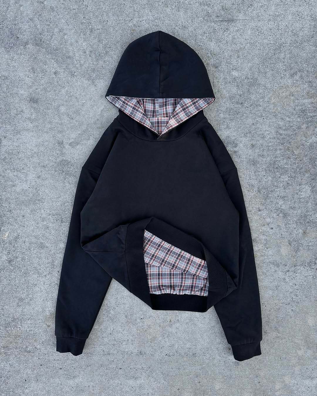 Damen Kapuzenpullover Karomuster Bequem Eveloria