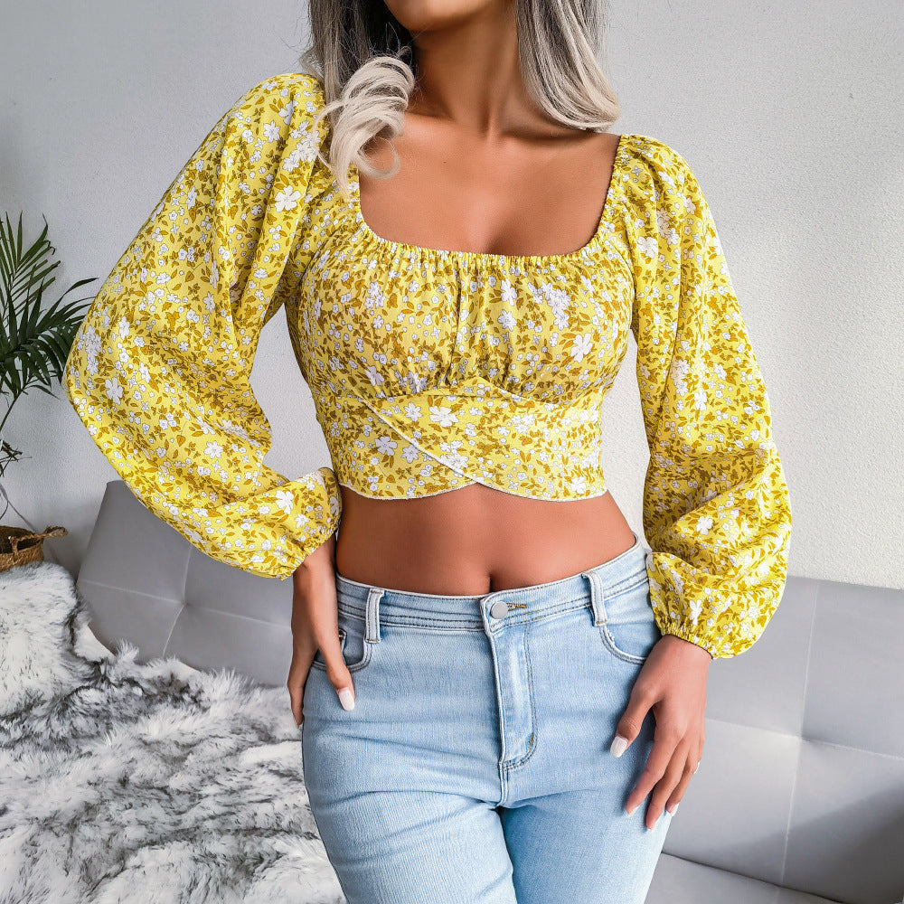 Damen Bluse Blumenmuster Eveloria