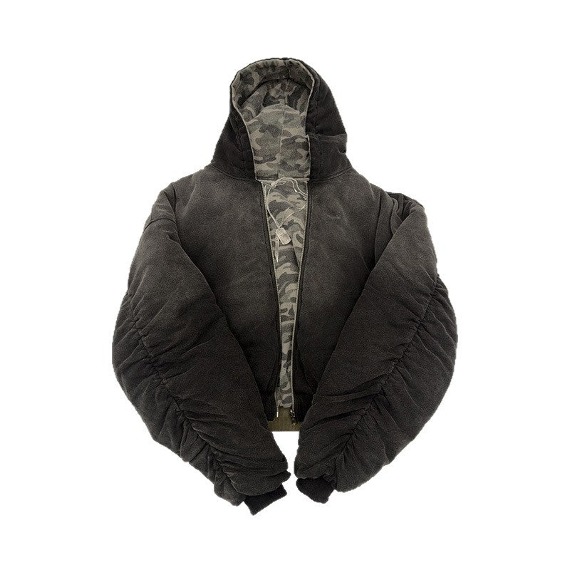 Damen Camouflage Bomberjacke Doppelmaterial
