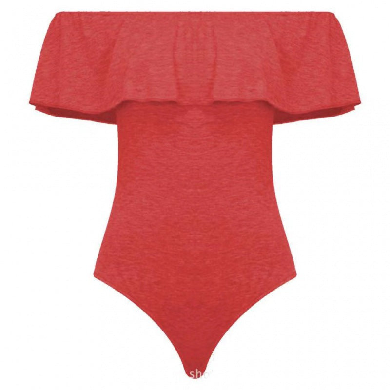 Damen Badeanzug Rüschendesign Voluminös Eveloria