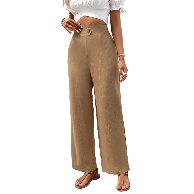 Damen Crop- mit Rüschendetails und High-Waist-Hose