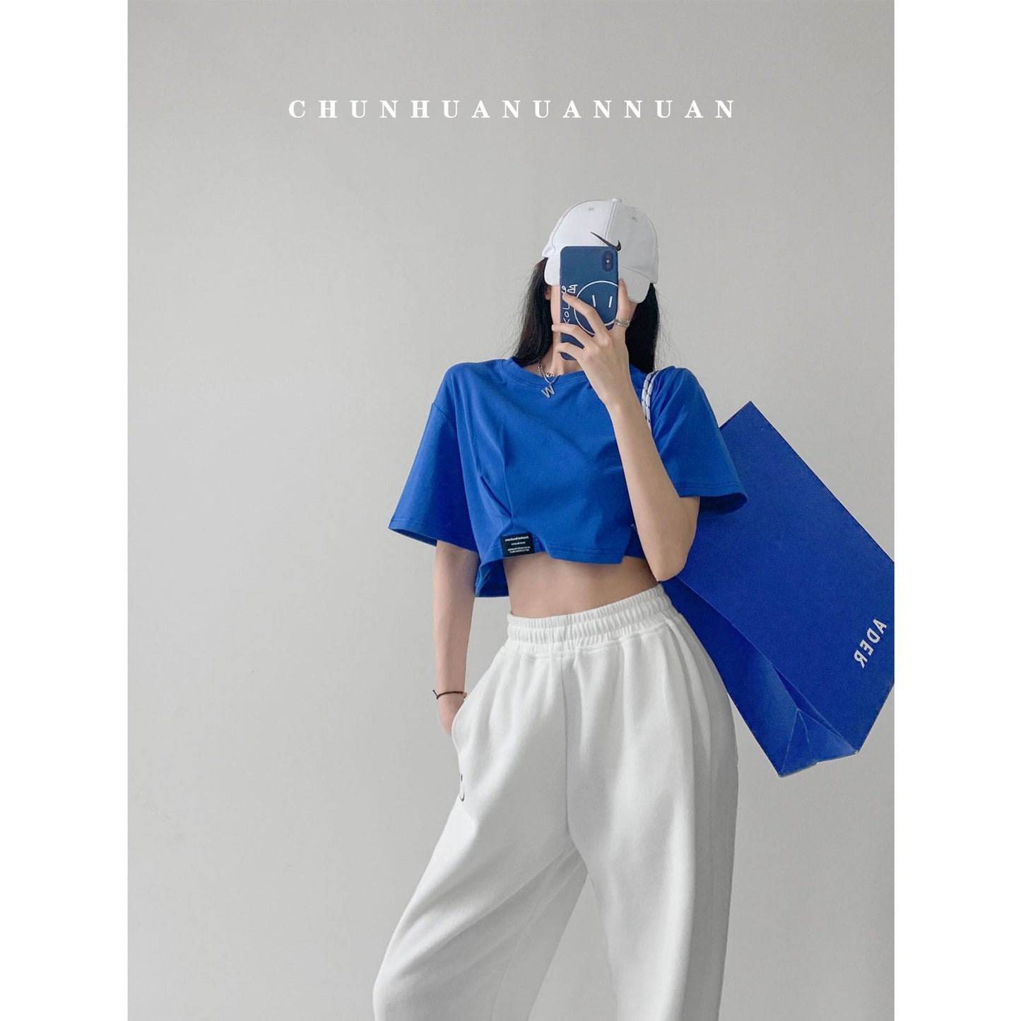 Damen Cropped Oberteil Lässiger Schnitt Elastisch Eveloria