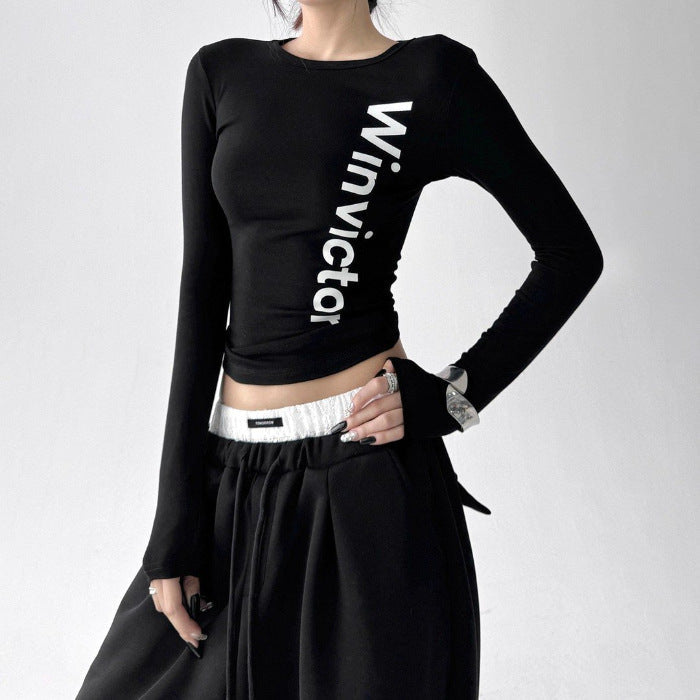 Damen Statement-Shirt Langärmlig Eveloria