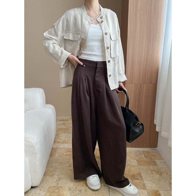Damen Oberteil V-Ausschnitt Rippstrick Elegantes