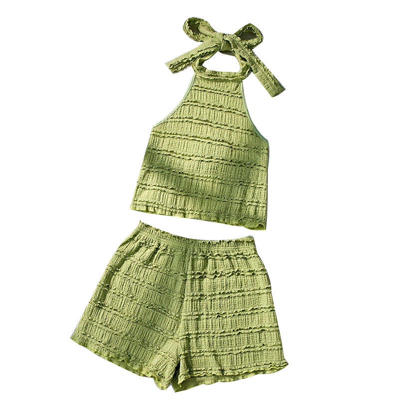 Damen Two-Piece Set Strukturiertes Material Luftig Eveloria