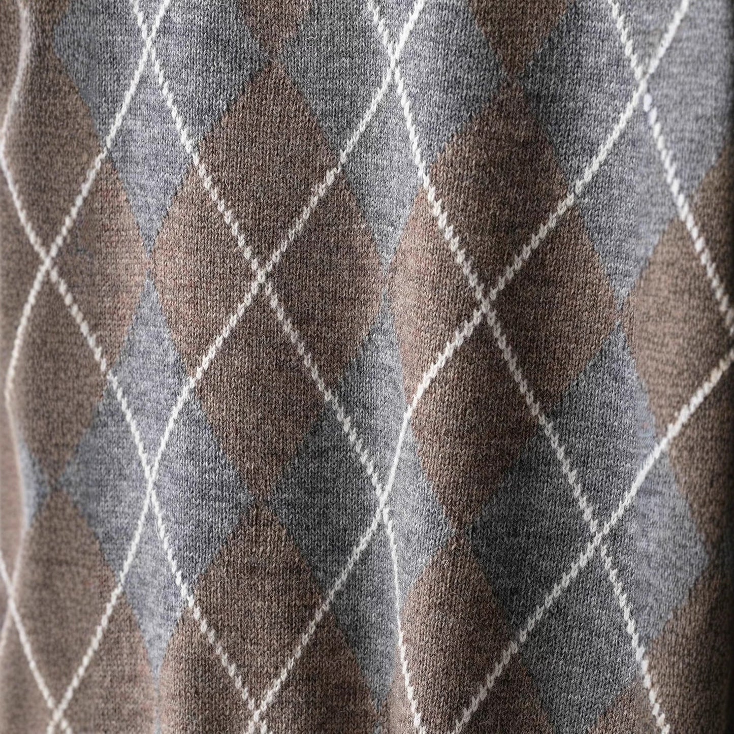 Damen Pullover Rautenmuster Eveloria