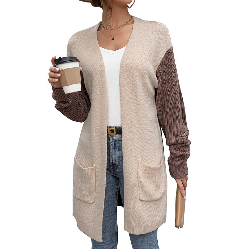 Damen Strickjacke Lässig Mit Taschen Eveloria