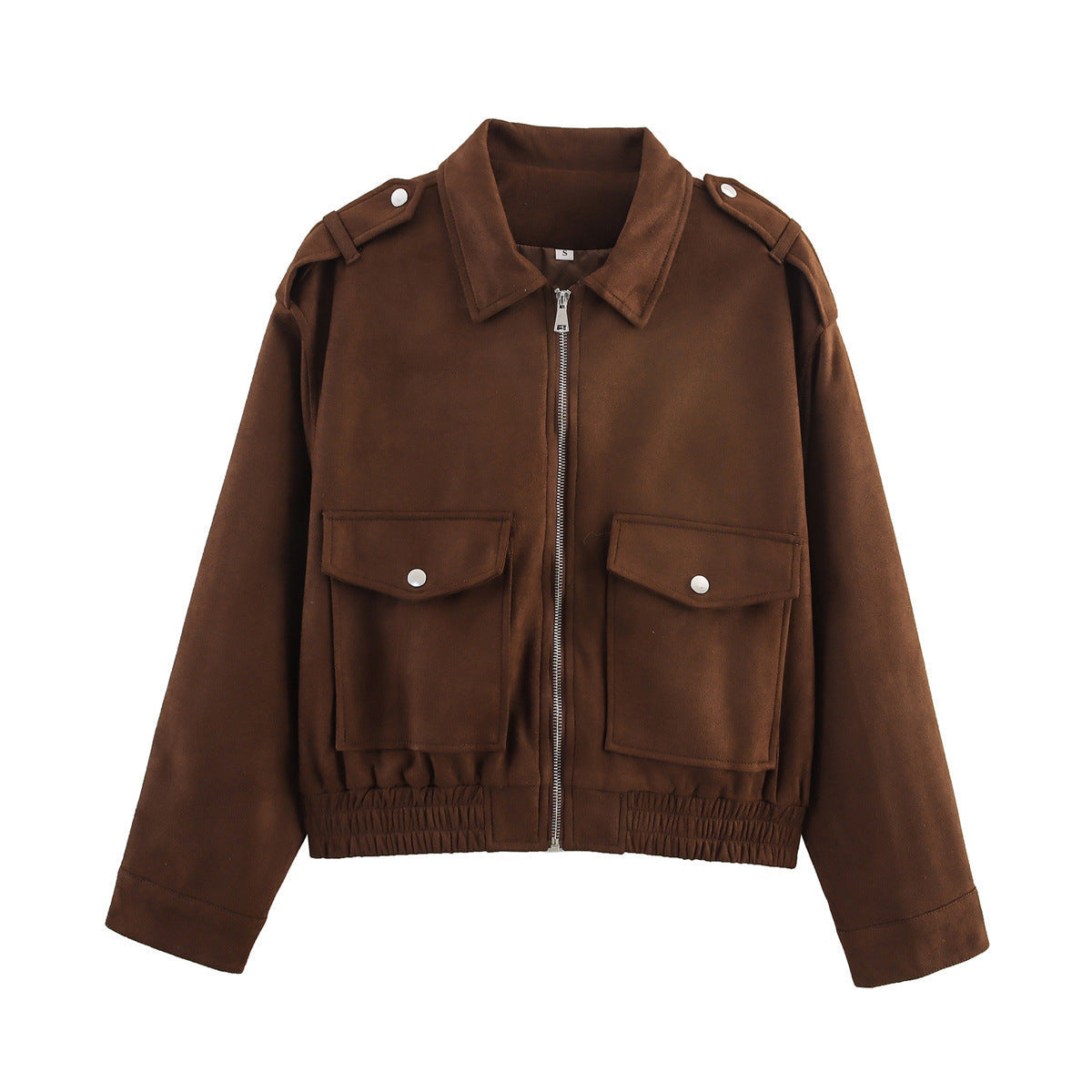 Damen Outdoorjacke Lässig Reißverschluss Große Taschen