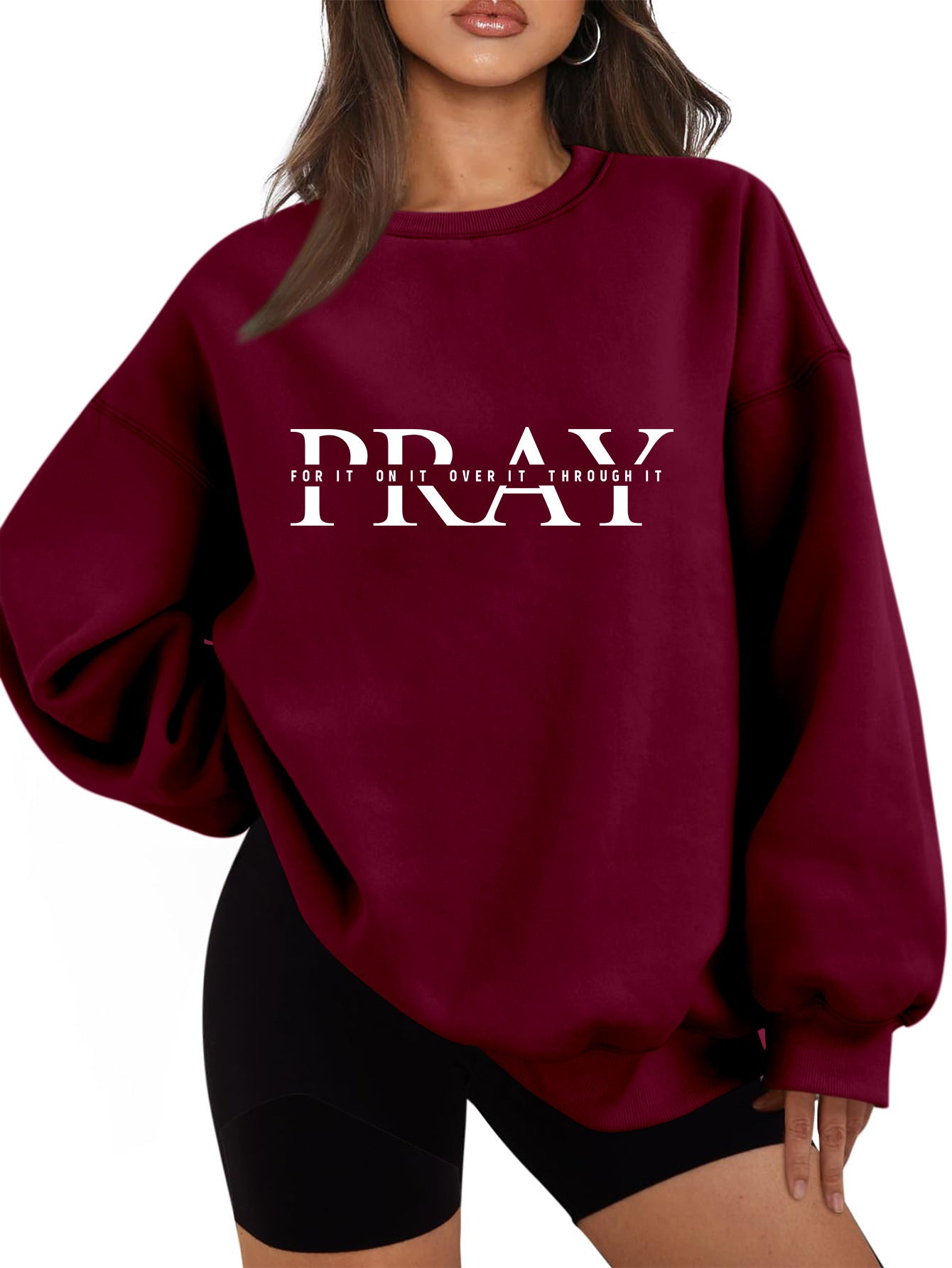 Damen Oversized Sweatshirt mit Aufdruck Eveloria