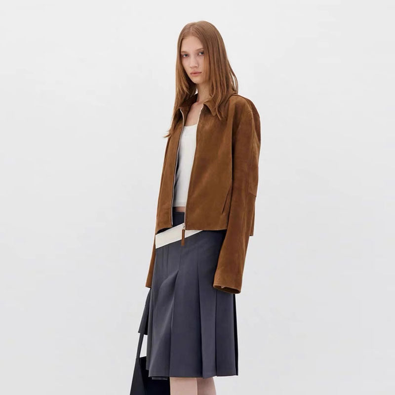 Damen Lederjacke Modern Eveloria