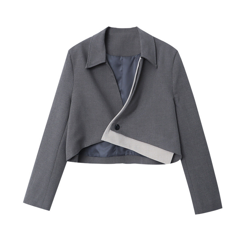 Damen Cropped Blazer Jacke Eveloria Stilvolle
