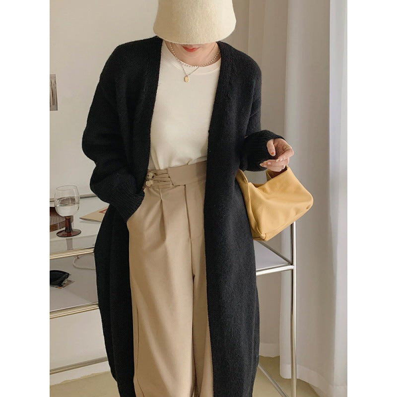 Damen Strickcardigan Lang Eveloria