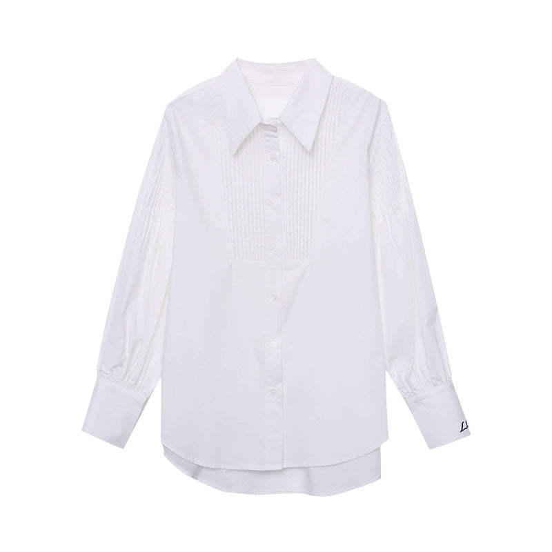 Damen Bluse Strukturierte Puffärmel Elegantes Design