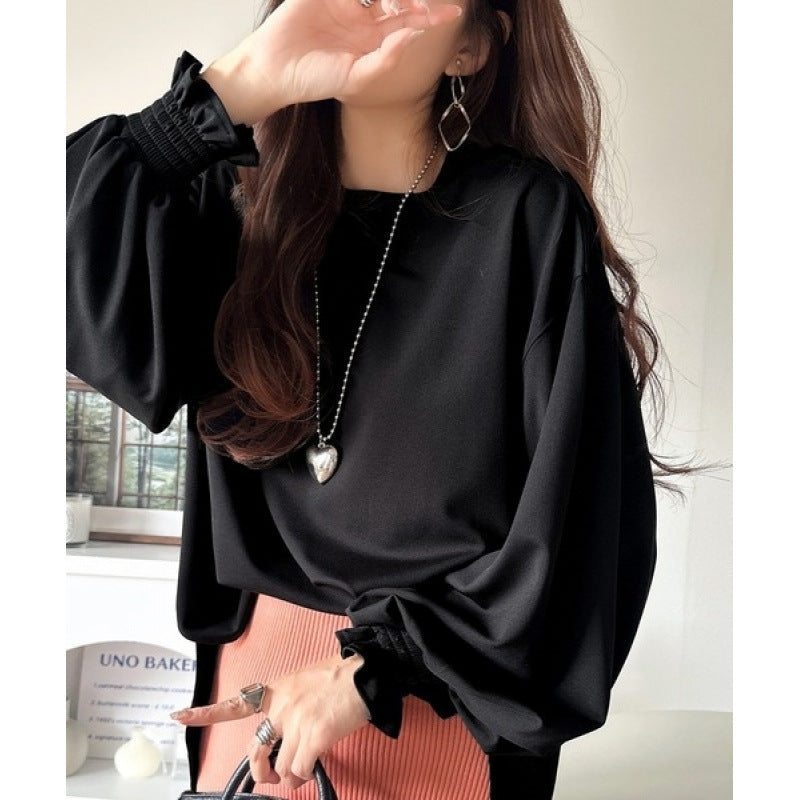 Damen Oversized Sweatshirt Eveloria Weich Grau