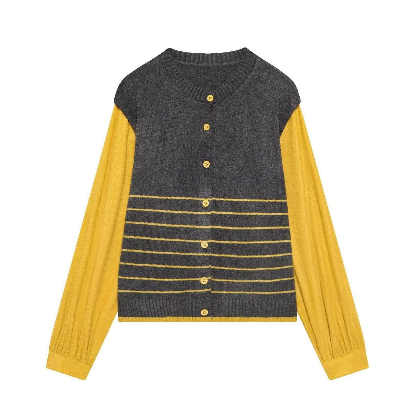 Damen Cardigan Elegant Kontrastfarben
