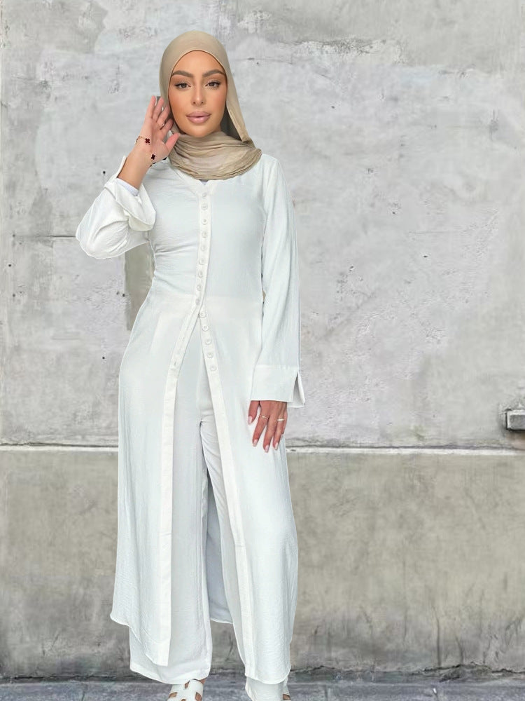 Damen Jumpsuit Elegantes Knopfdesign Weites Bein Eveloria