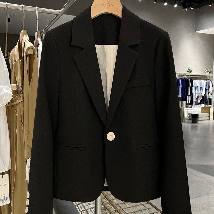 Damen Blazer Tailliert Schmal Revers Eveloria