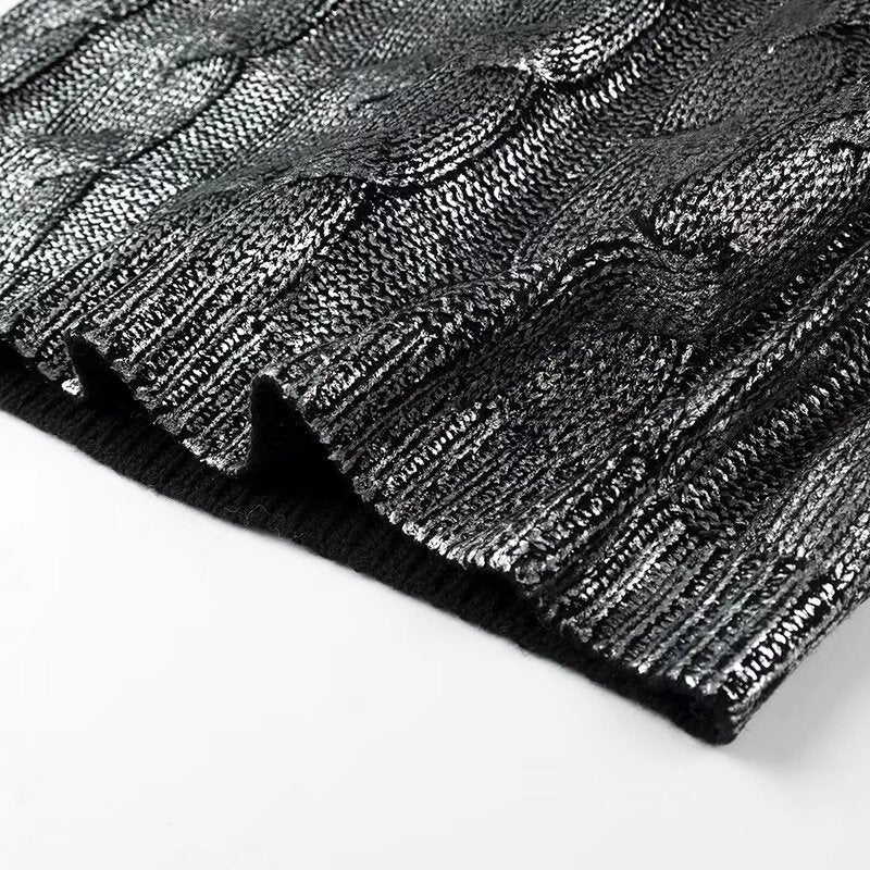 Damen Pullover Strukturiertes Zopfmuster Rundhals