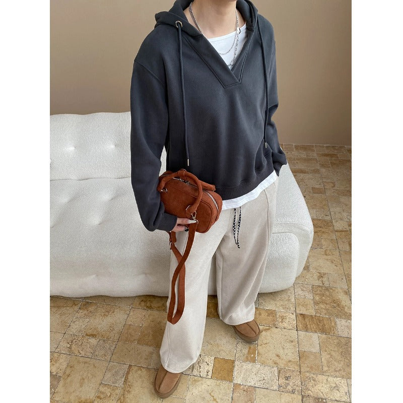 Damen Kapuzenpullover V-Ausschnitt Modern Zeitlos Eveloria